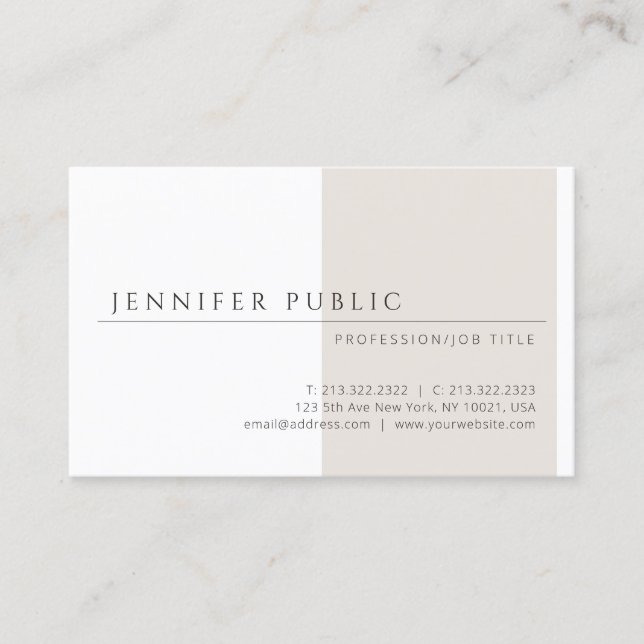 Elegant Simple Design Modern Minimalist Template Business Card (Front)