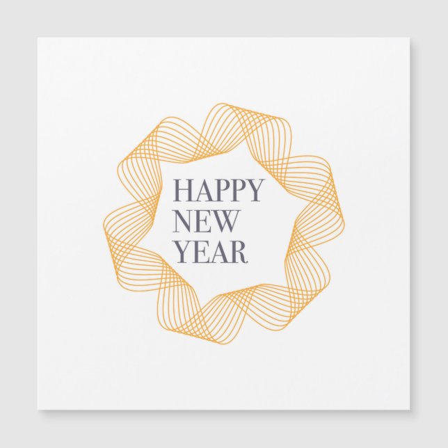 Elegant, simple design of "Happy New Year" (Front)