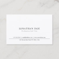 Elegant Simple Design Professional Classic Plain