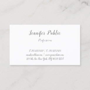 Elegant Simple Design Template Calligraphy Modern Business Card