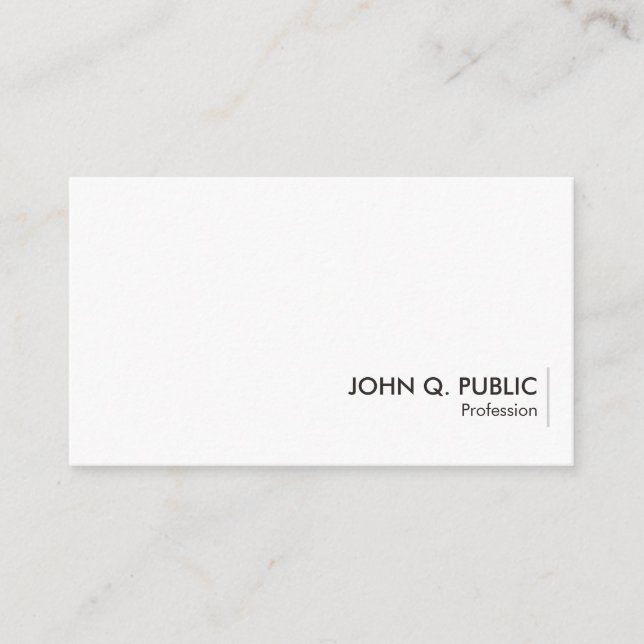 Elegant Simple Design Template Custom Modern Business Card (Front)