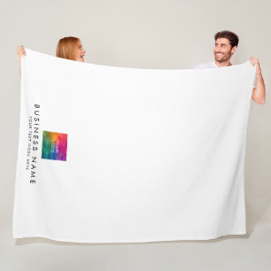 Elegant Simple Design Your Logo Here Stylish Fleece Blanket