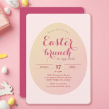 Elegant Simple Easter Brunch Egg Hunt Soft Pink