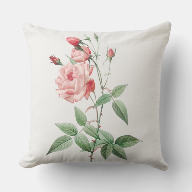 Elegant simple  floral throw pillow (Front)