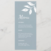 Elegant simple Foliage Formal Dusty blue wedding
