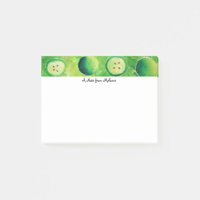Elegant Simple Fruit Apples Personalised Post-it Notes (Front)