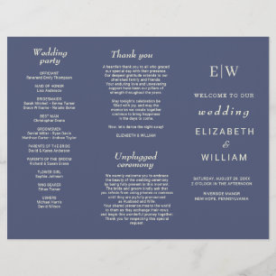 Elegant Simple Future Dusk with Monogram Wedding Flyer