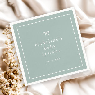 Elegant Simple Gender Neutral Baby Shower Napkin