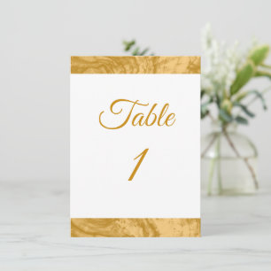 Elegant Simple Gold Custom Wedding Table Number
