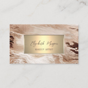 Elegant Simple Gold Frame,Gold Brown Business Card