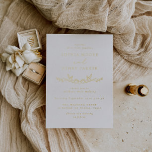 Elegant Simple Gold Leaf Wedding