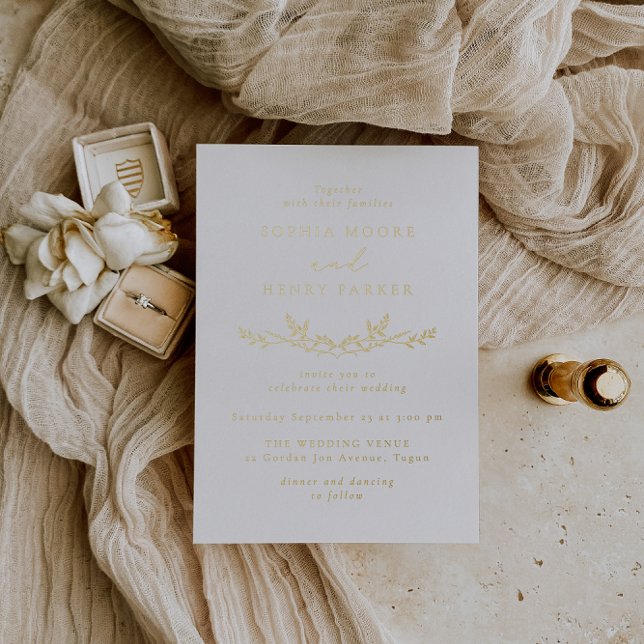 Elegant Simple Gold Leaf Wedding (Creator Uploaded)