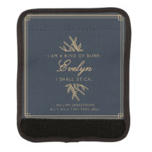 Elegant Simple Gold Navy Clever Botanical Quote