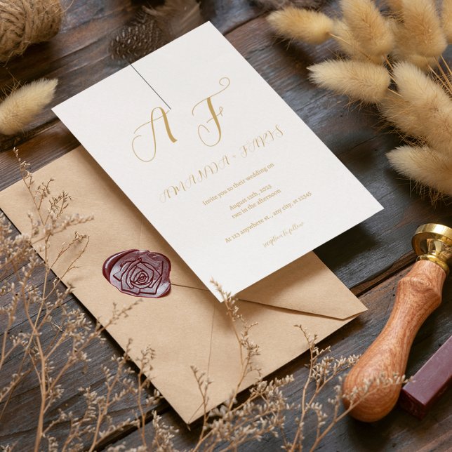elegant Simple gold typography wedding (Creator Uploaded)