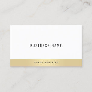 Elegant Simple Gold White Company Professional Business Card