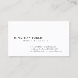 Elegant Simple Graphic Design Trendy Plain Business Card