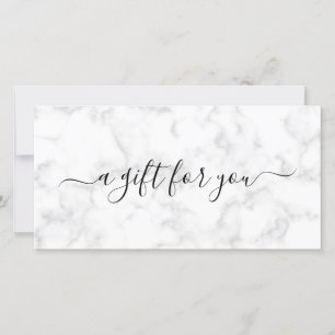 Elegant Simple Grey Marble Gift Certificate