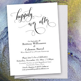 Elegant Simple Happily Ever After Reception Invitation
