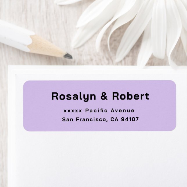 Elegant Simple Lavender Return Address Labels (Insitu)
