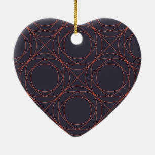 Elegant, simple, lively, modern line pattern art ceramic tree decoration