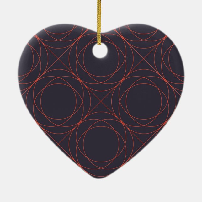 Elegant, simple, lively, modern line pattern art ceramic tree decoration (Back)