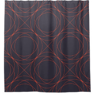 Elegant, simple, lively, modern line pattern art shower curtain