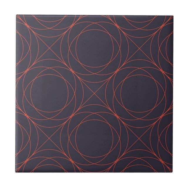 Elegant, simple, lively, modern line pattern art tile (Front)