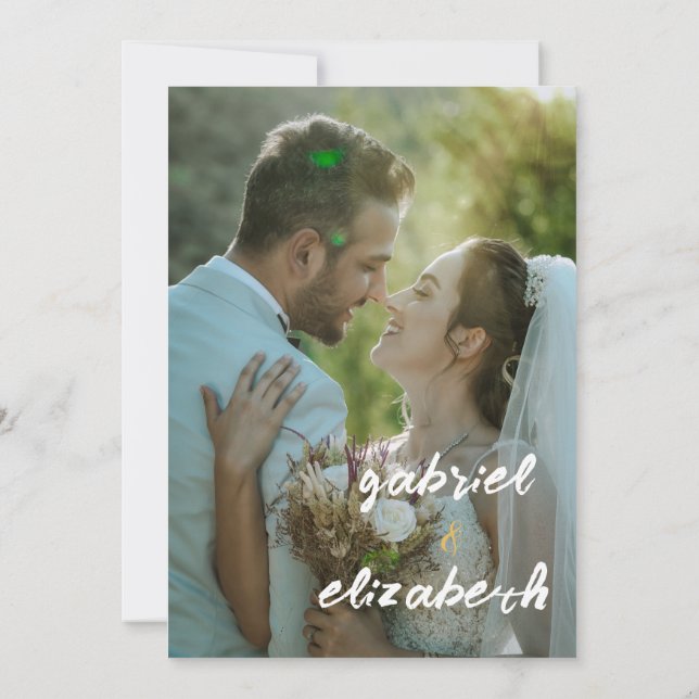 elegant & simple luxurious gold wedding invitation (Back)