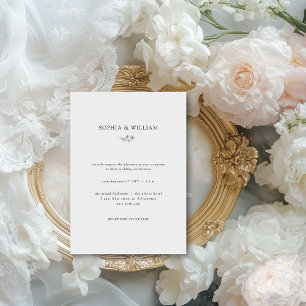 Elegant Simple Luxury Fine Art Wedding Invitation