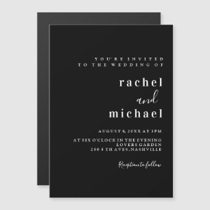 Elegant simple magnetic invitation