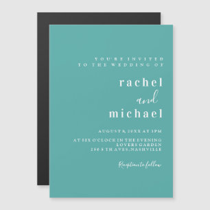 Elegant simple magnetic invitation