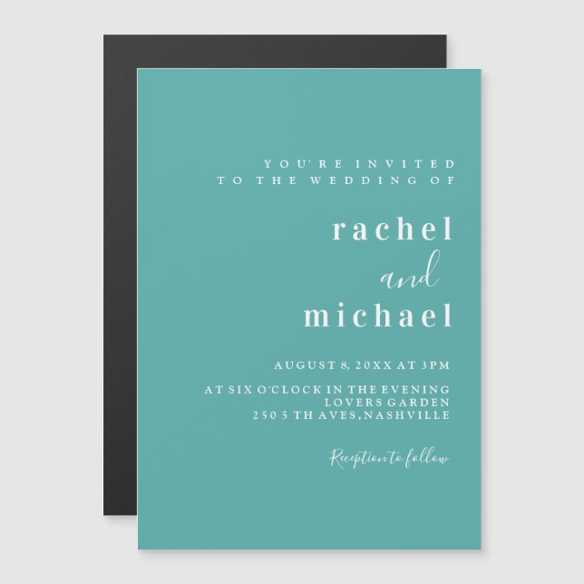 Elegant simple magnetic invitation (Front/Back)