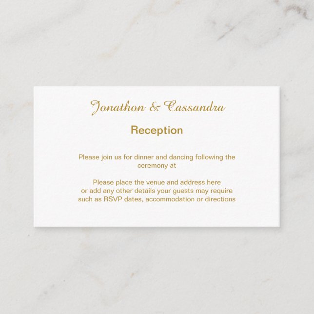 ELEGANT & SIMPLE MARBLE BLACK GOLD ENCLOSURE CARD (Front)