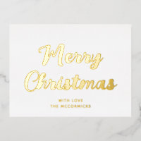 Elegant Simple Merry Christmas White And Gold