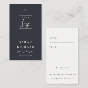 Elegant Simple Minimal Black White Logo Price Tag