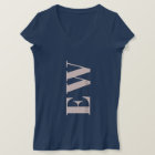 Elegant Simple Minimal Blush Grey Monogram T-Shirt