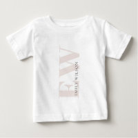 Elegant Simple Minimal Blush Pink Name Monogram
