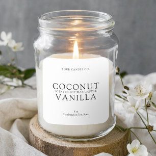 Elegant Simple Minimal Candle Label