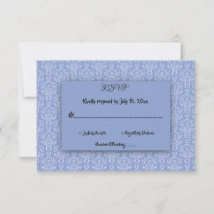 Elegant Simple Minimal Script Chic Ornate Wedding RSVP Card