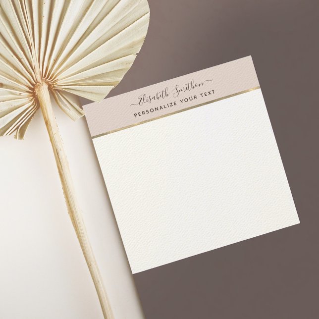   Elegant Simple Minimal Taupe Personal Stationery Card (Creator Uploaded)