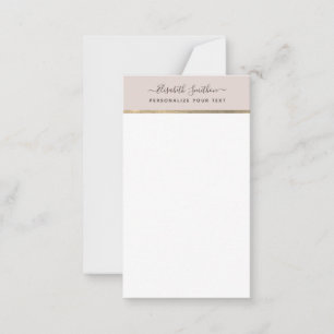 Elegant Simple Minimal Taupe Personal Stationery Card