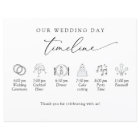 Elegant Simple, Minimal Wedding Timeline, Program