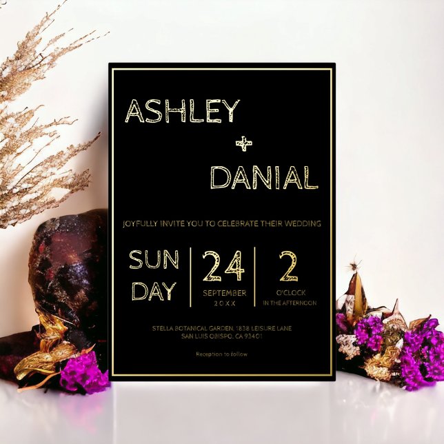 Elegant Simple Minimalist Black And Gold Wedding (Creator Uploaded)