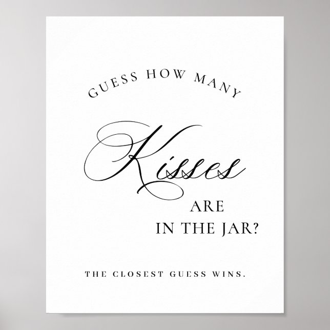 Elegant Simple Minimalist Bridal Shower Sign (Front)