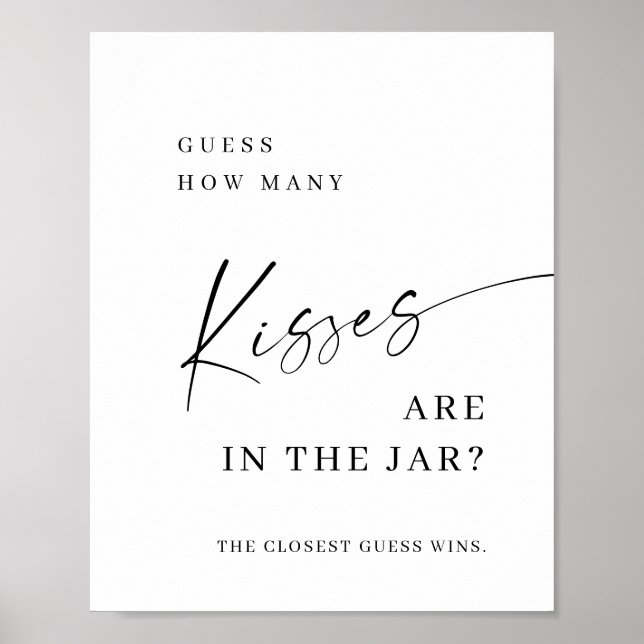 Elegant Simple Minimalist Bridal Shower Sign (Front)