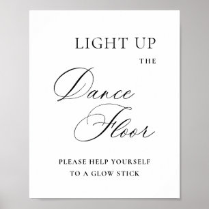 Elegant Simple Minimalist Dancing Fee Wedding Sign