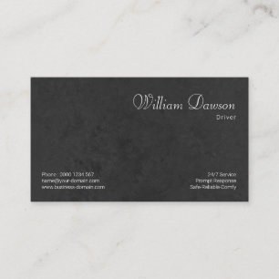 Elegant Simple Minimalist Grey Grunge Driving Business Card
