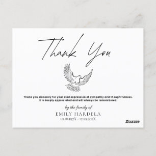 Elegant Simple Minimalist Memorial Card