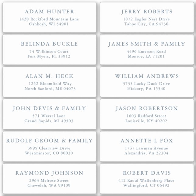 Elegant Simple Minimalist Modern Address Label (Front)