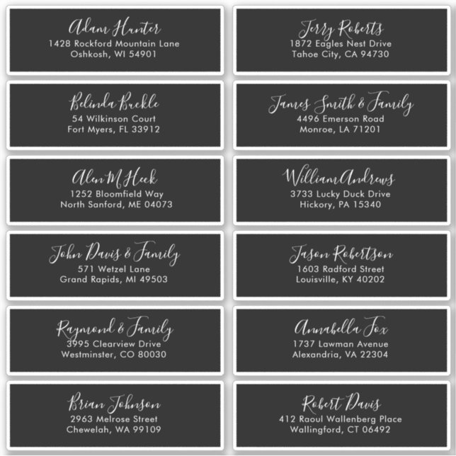 Elegant Simple Minimalist Modern Address Label (Front)